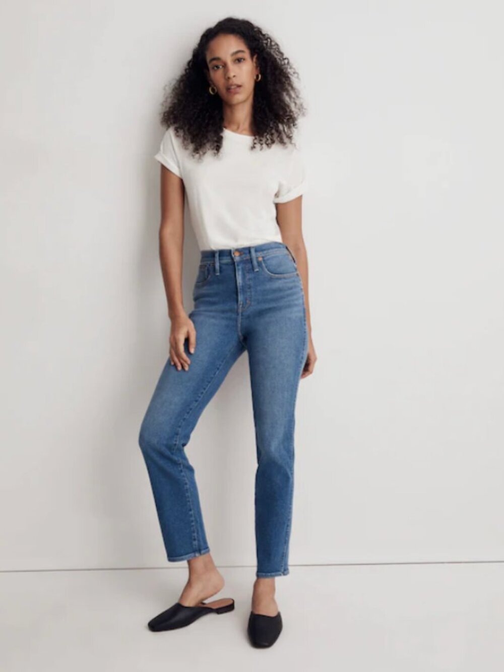 Madewell Stovepipe Jeans High Rise Cropped Ankle Straight Medium Blue Size 31P